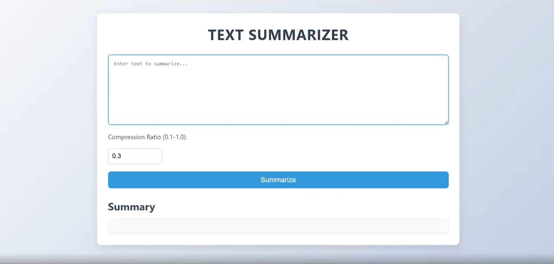AI Text Summarizer
